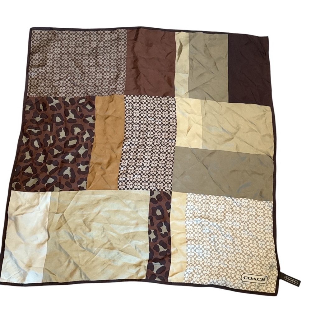 Coach Patchwork silk scarf